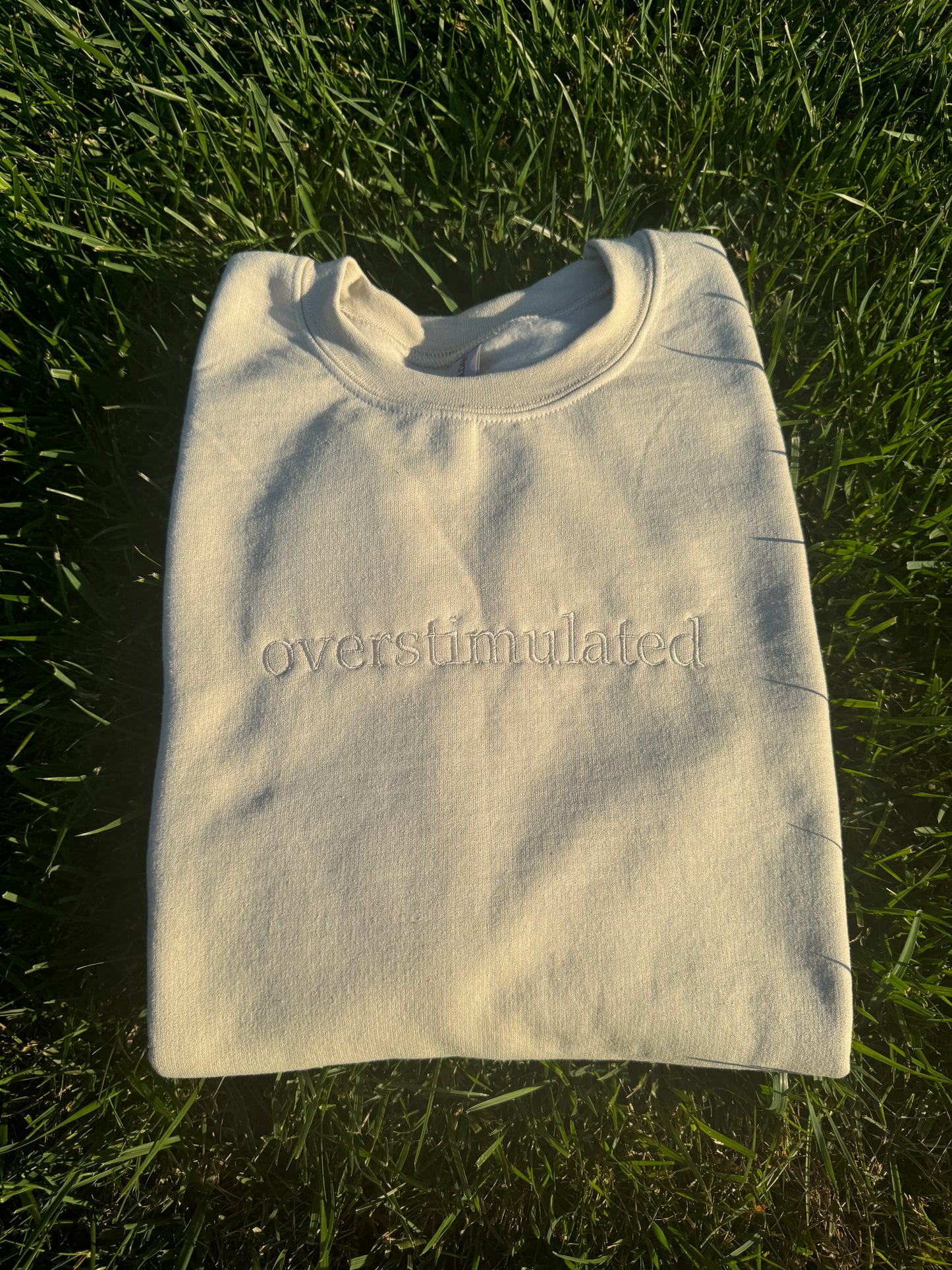 OVERSTIMULATED CREWNENECK- Gildan Brand