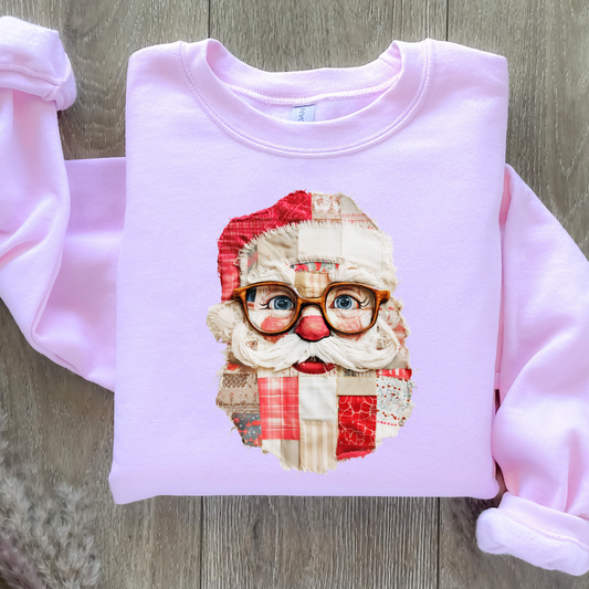 PATCHWORK SANTA-ADULT-GILDAN BRAND--PRE ORDER
