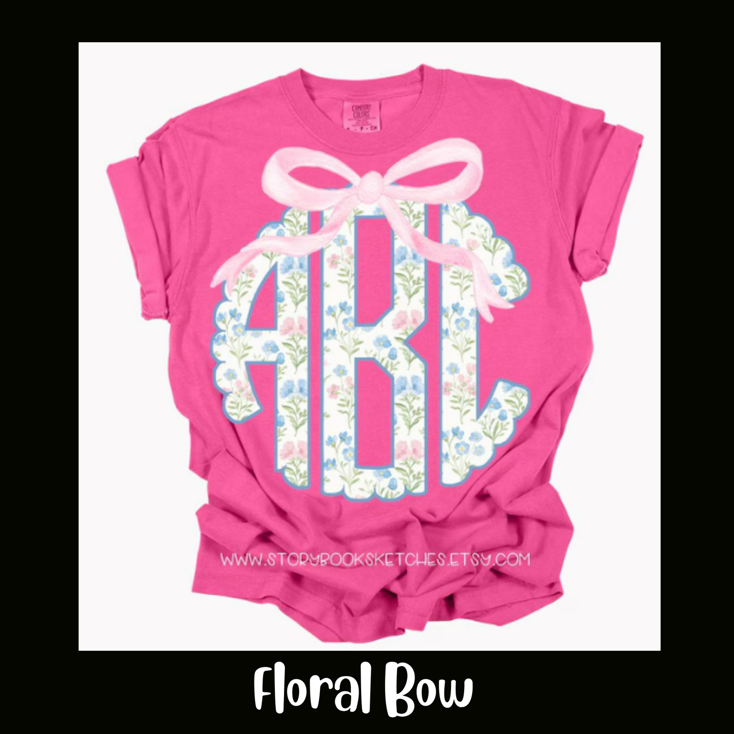 COMFORT COLORS SHORT SLEEVE--PRINTED MONOGRAMS