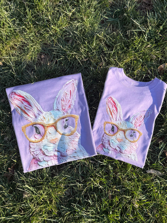 Pastel Bunny with Glasses