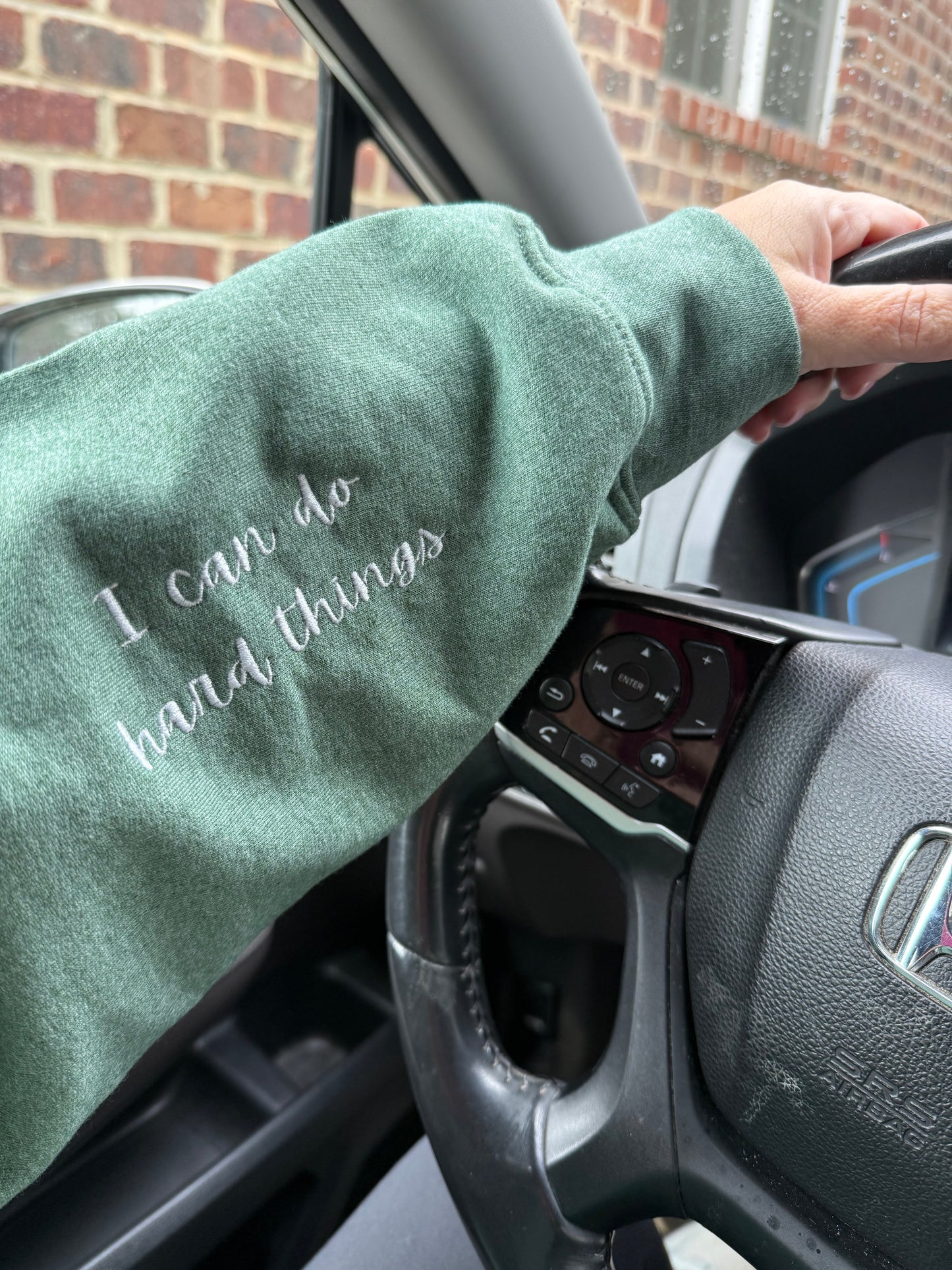 Embroidered Floral Cross Sweatshirt