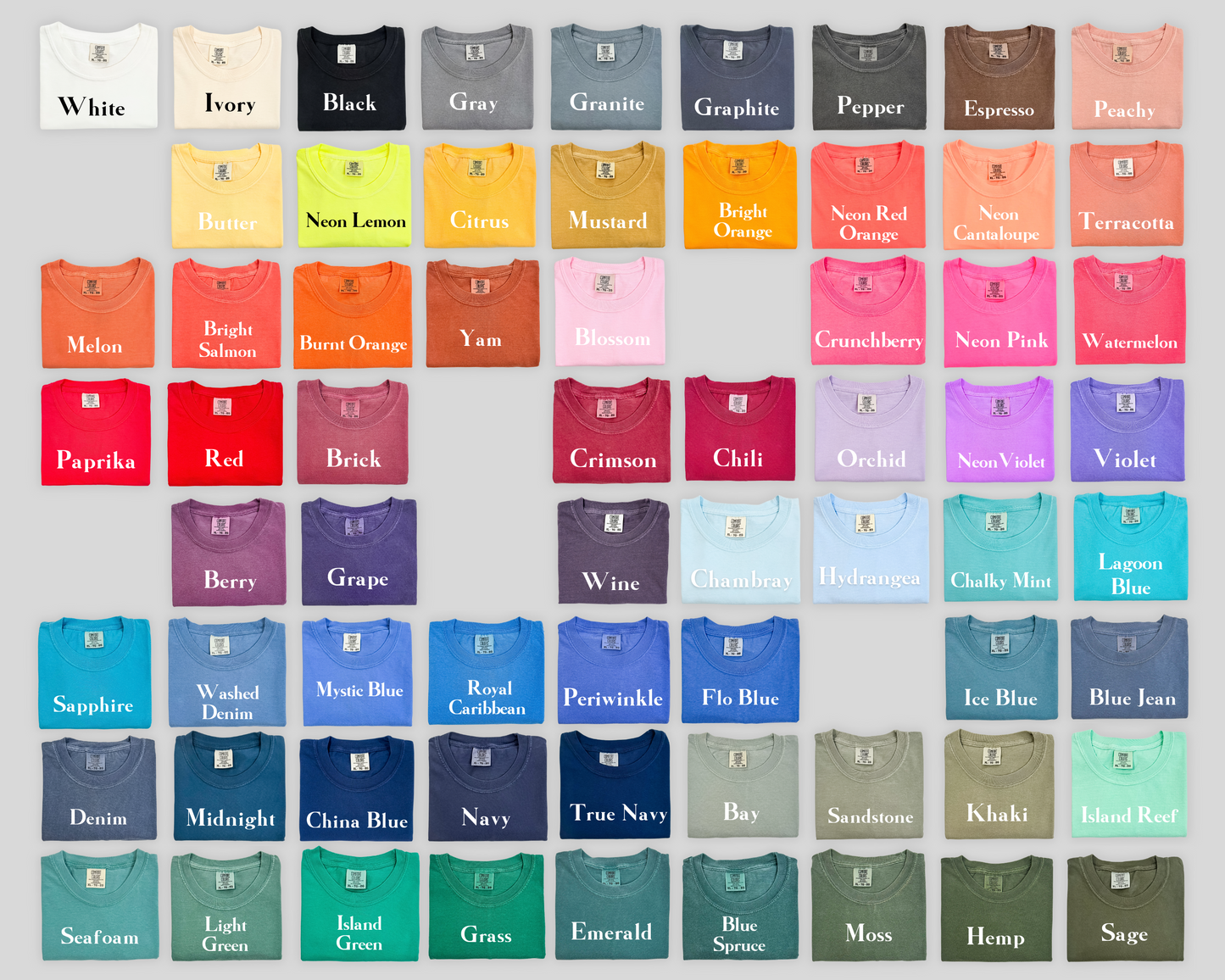 COMFORT COLORS SHORT SLEEVE--EMBROIDERED