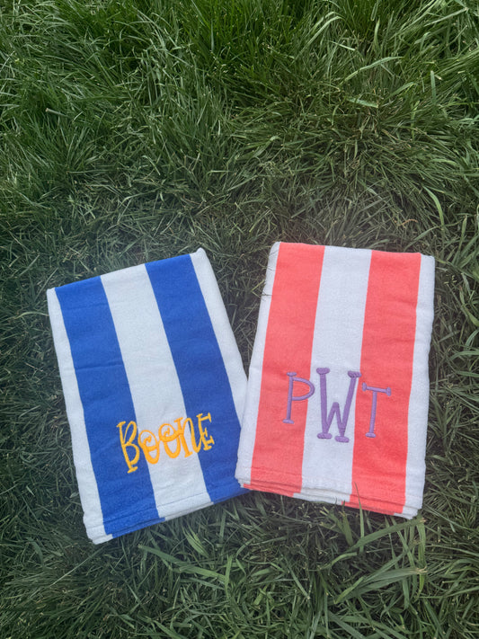 CABANA STRIPE BEACH TOWEL--PRE ORDER
