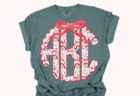 CUSTOM--SANTA MONOGRAM
