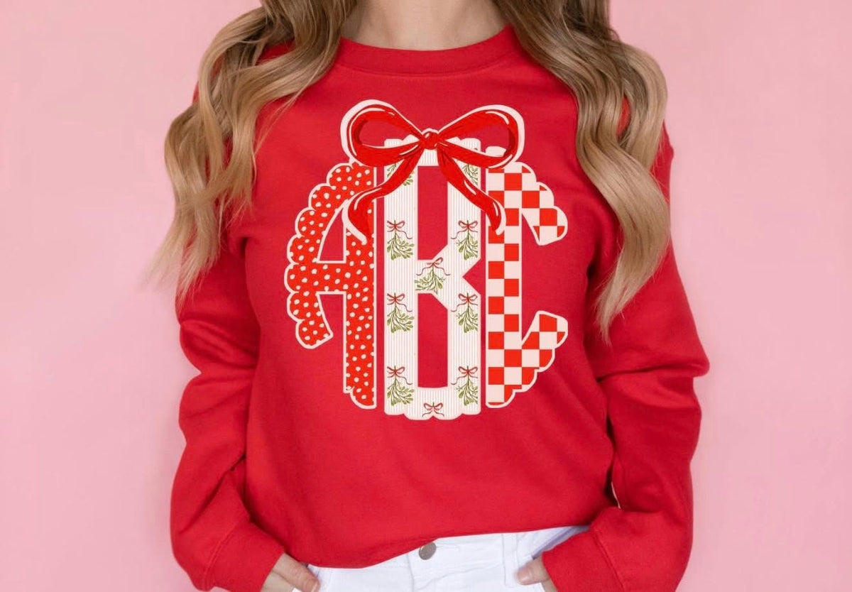 CUSTOM--MISTLETOE MONOGRAM