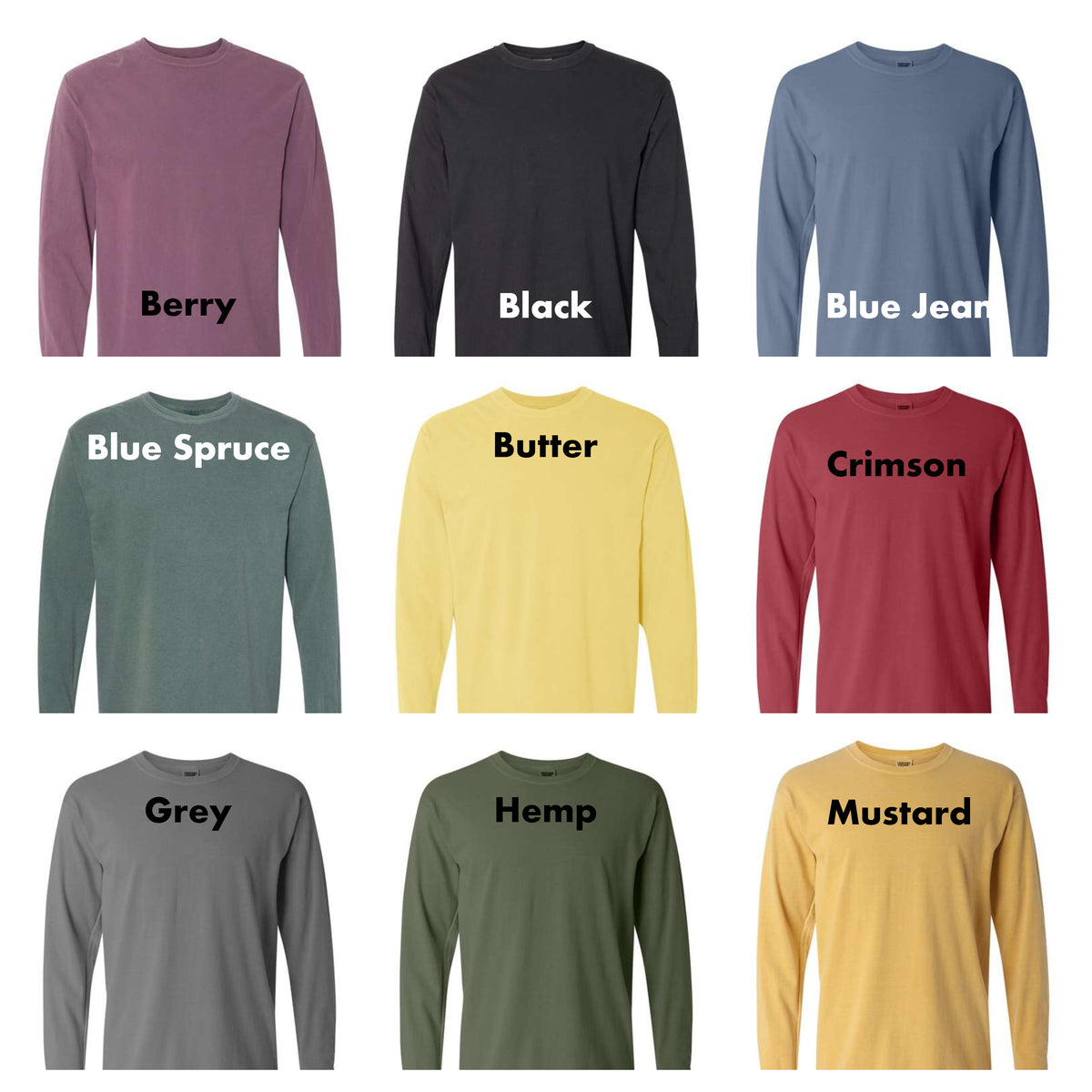 Embroidered Comfort Colors Long Sleeve